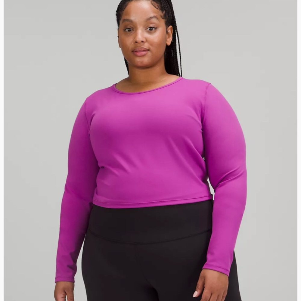 Lululemon Wunder Train Cropped LS